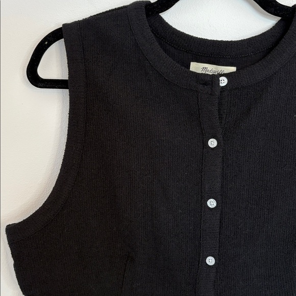Madewell Split Crewneck Cardigan Tank - Picture 4 of 8